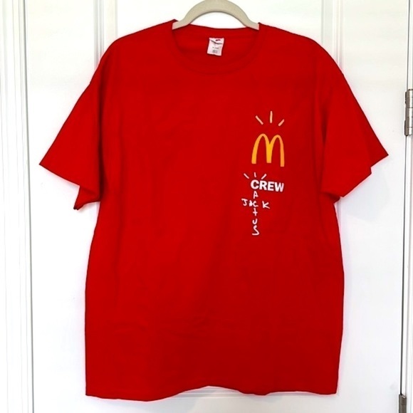 Travis Scott Cactus Jack Authentic Original McDonald’s Crew Shirt Size XL - Picture 1 of 7